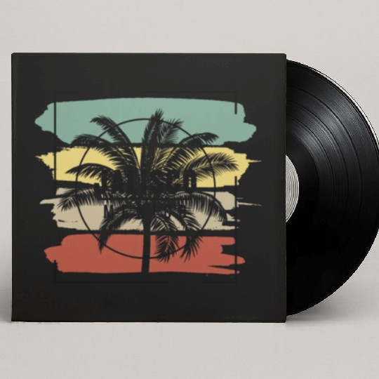Jalisco Mexico Palm Tree Retro Artistic Custom Vinyl Record Sleeves