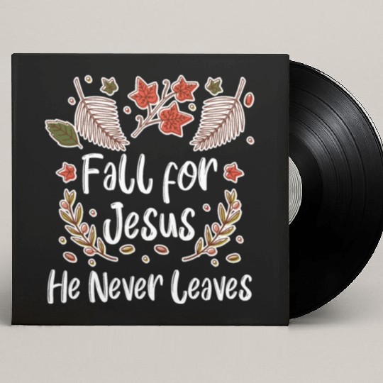 Fall For Jesus, He Never Leaves Custom Vinyl Record Sleeves
