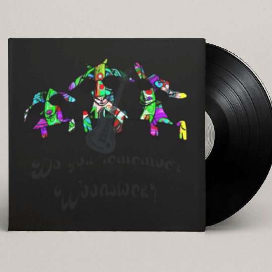 Hippie Goats playing guitar remembering Woodstock Custom Vinyl Record Sleeves