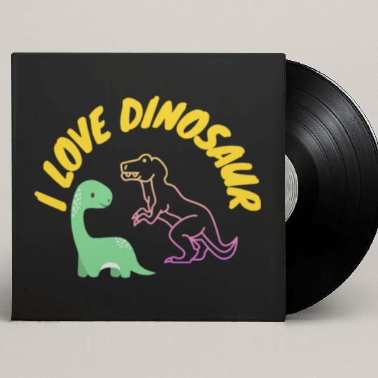 I love dinosaur Custom Vinyl Record Sleeves