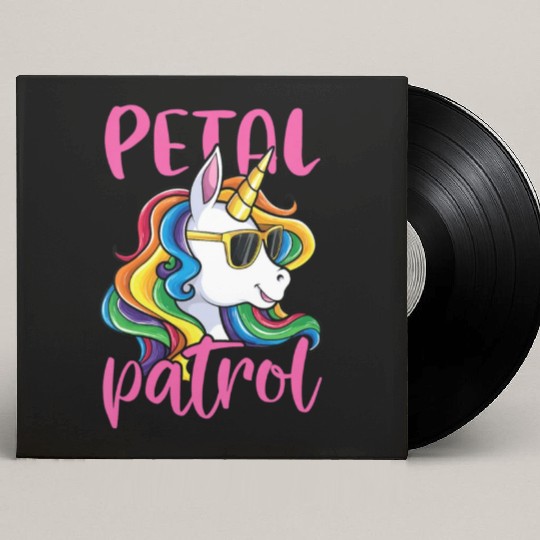 Kids Flower Girl Custom Vinyl Record Sleeves Wedding Unicorn Petal
