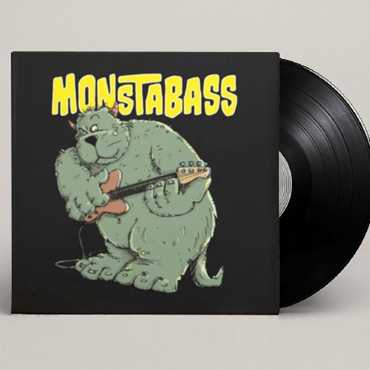 Monster Bass Guitar Player Custom Vinyl Record Sleeves
