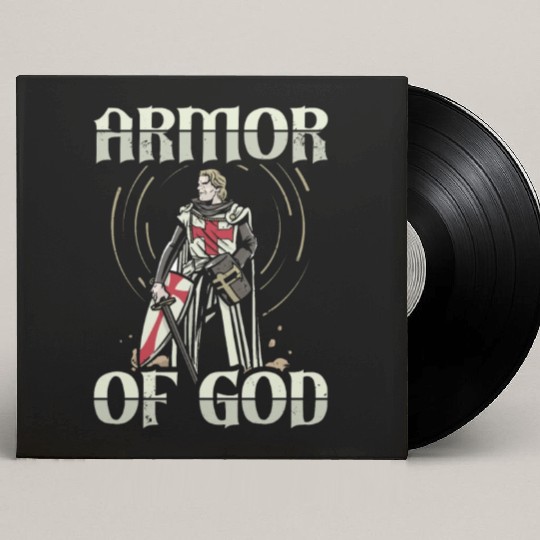 Armor of God Templar Knight Christian Faith Jesus Custom Vinyl Record Sleeves