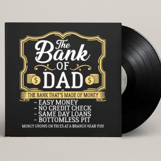 The Bank Of Dad Money Grows On Trees Father's Daye Custom Vinyl Record Sleeves