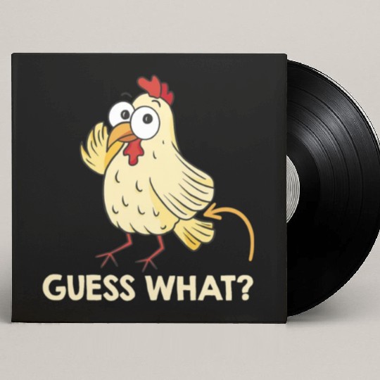 Guess What Chicken Butt Chickens Farmer Custom Vinyl Record Sleeves
