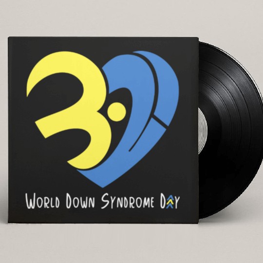Love World Down Syndrome Awareness Day Love 3 Custom Vinyl Record Sleeves