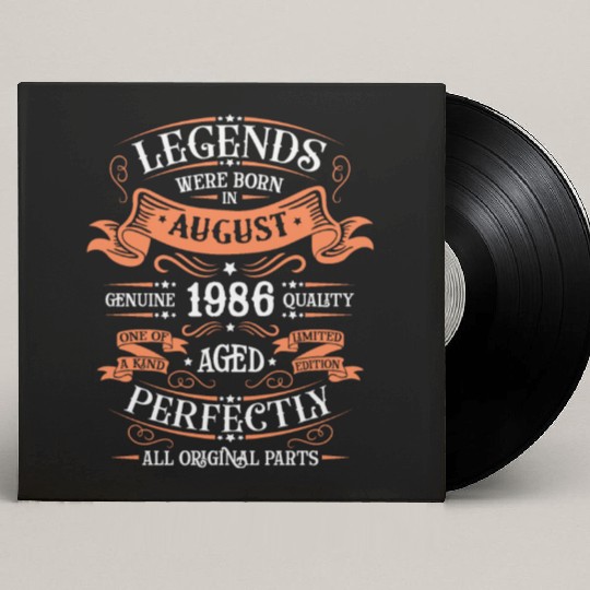 August 1986 anniversary 1986 legends August Custom Vinyl Record Sleeves