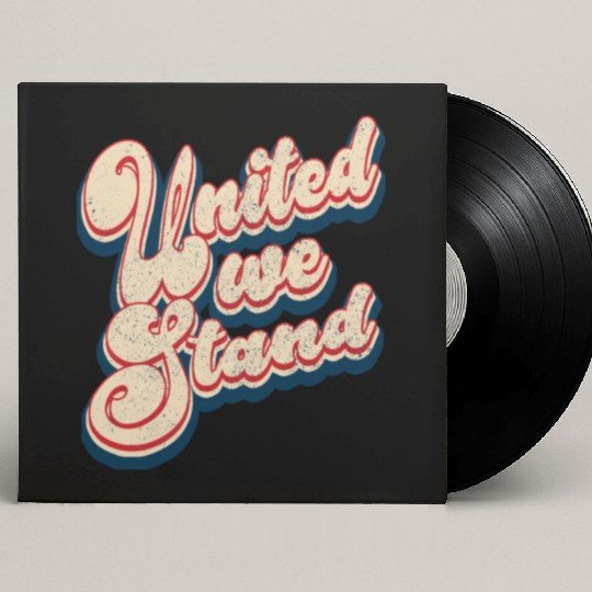 Vintage Classic United We Stand Patriotic 4th of J Custom Vinyl Record Sleeves