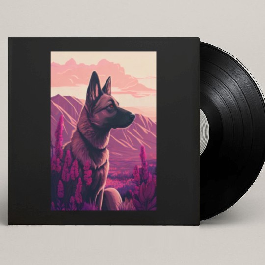 Belgian Malinois Nature Custom Vinyl Record Sleeves