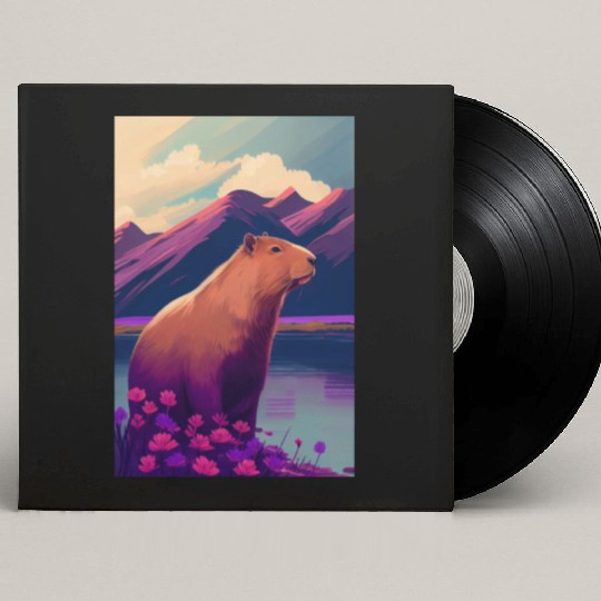 Capybara Nature Capibara Custom Vinyl Record Sleeves