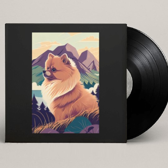 Pomeranian Nature Custom Vinyl Record Sleeves
