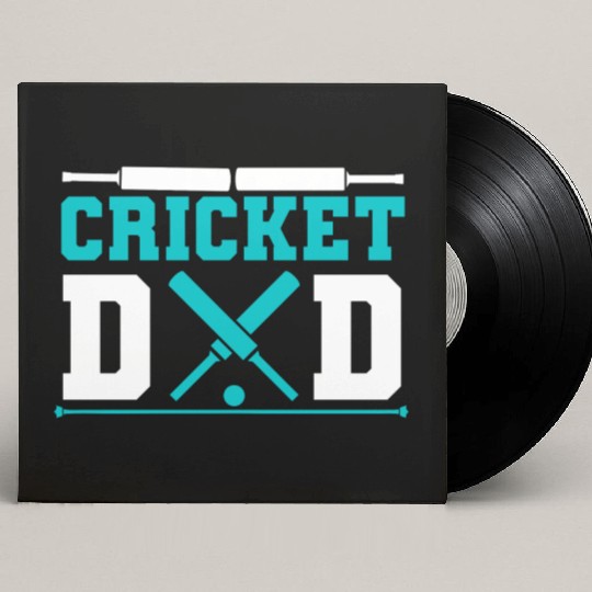 Cool Cricket Dad For Cricket Sports Lover Custom Vinyl Record Sleeves