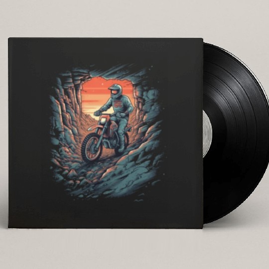 Dirt Bike Rocky Terrain Offroad Biker Motocross Custom Vinyl Record Sleeves