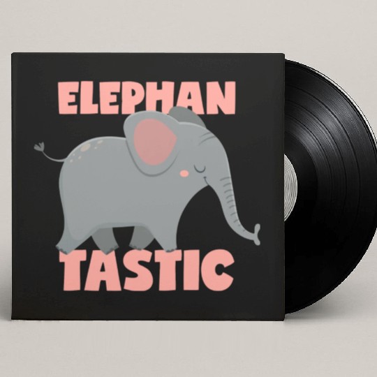 Fantastic Elephant Pun Elephantastic Custom Vinyl Record Sleeves