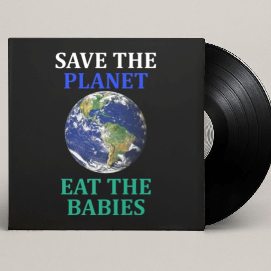 Save The Planet Eat The Babies Climate Change Custom Vinyl Record Sleeves