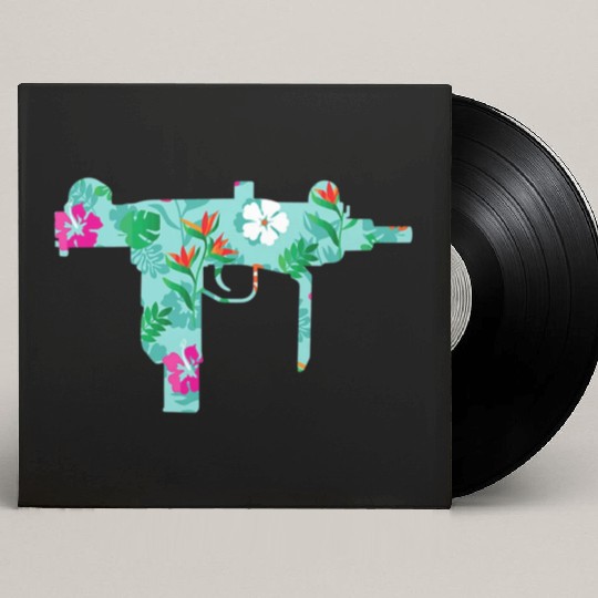 Tropical Gun Lover Firearm Beach Hawaiian Custom Vinyl Record Sleeves