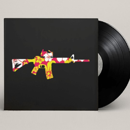 Tropical Gun Lover Firearm Beach Custom Vinyl Record Sleeves
