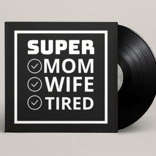 vintage international women's day mom,wife,tired Custom Vinyl Record Sleeves