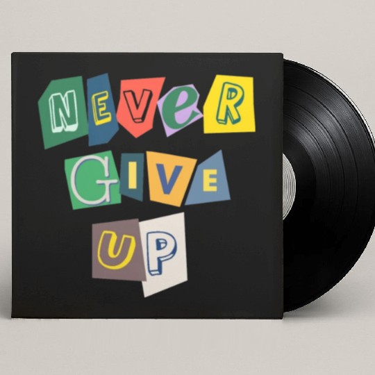 Never give up Custom Vinyl Record Sleeves