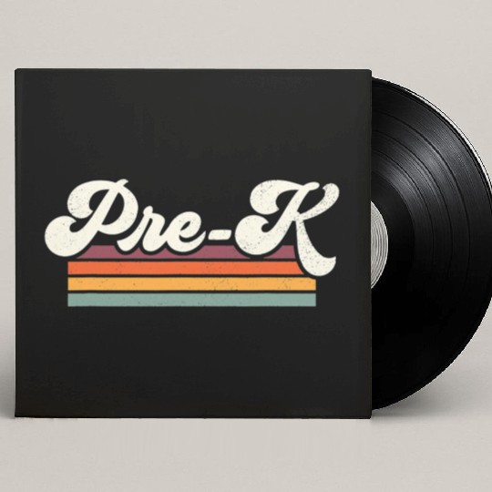 Retro Pre K Teacher Back To School Custom Vinyl Record Sleeves