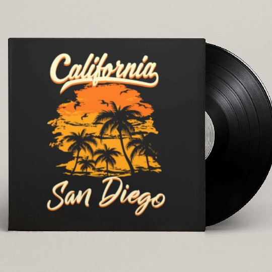 San Diego California Beach Custom Vinyl Record Sleeves