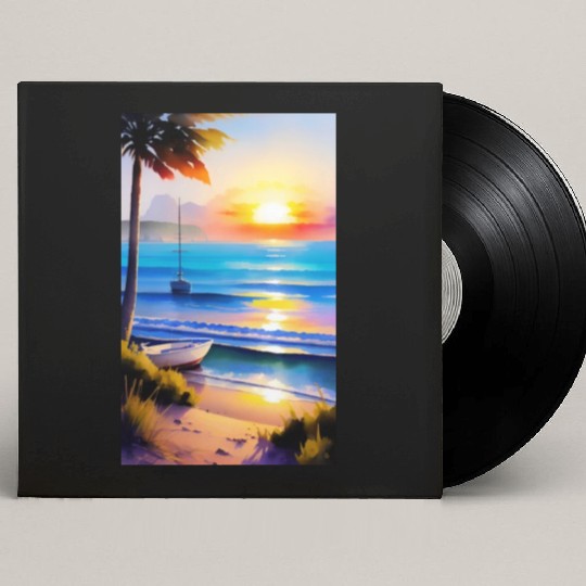 A sunrise with a seaside view-2 Custom Vinyl Record Sleeves
