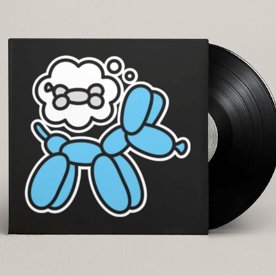 Balloon dog and bone Balloon artist Balloon animal Custom Vinyl Record Sleeves
