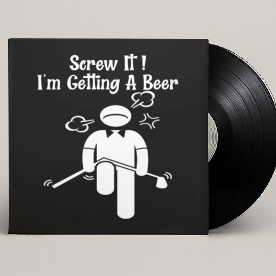 Golf Beer Golfer Father Day Mother Day Custom Vinyl Record Sleeves