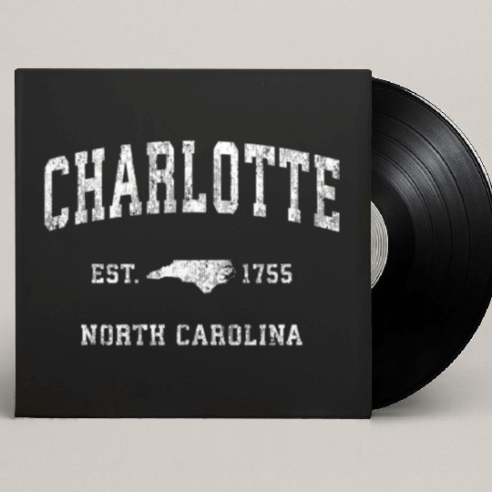 Charlotte North Carolina Nc Athletic Sports Custom Vinyl Record Sleeves