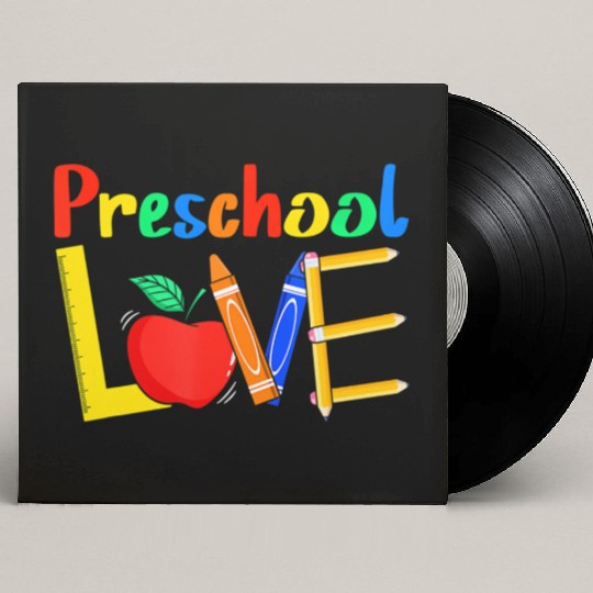 Love Preschool Teacher Back To School Love Teachin Custom Vinyl Record Sleeves