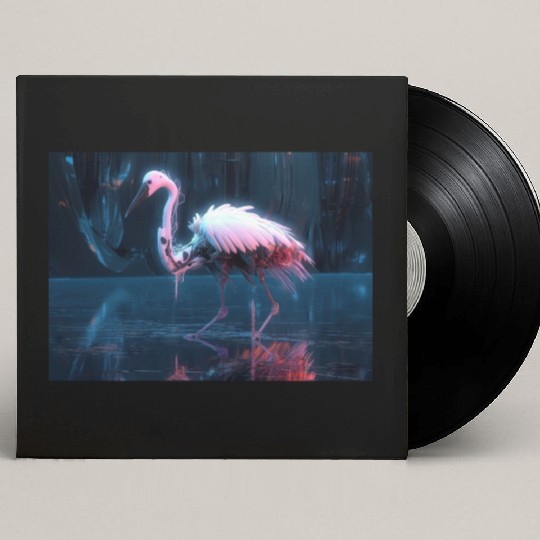 Neon Bird of Paradise Custom Vinyl Record Sleeves