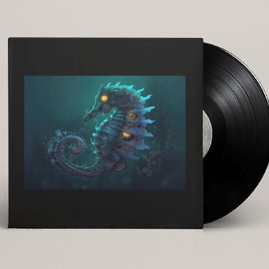 Neon Shark Attack Custom Vinyl Record Sleeves