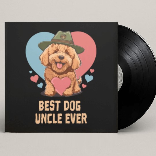 Best Dog Uncle Ever Goldendoodle Dog Dad Cute Dog Custom Vinyl Record Sleeves