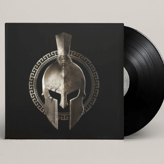 Spartan Helmet Warrior Gladiator Workout Sparta Gr Custom Vinyl Record Sleeves