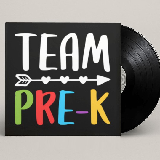 Team Pre-K Teacher Back To School Custom Vinyl Record Sleeves