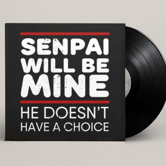 Senpai Will Be Mine Yandere Cosplay Custom Vinyl Record Sleeves