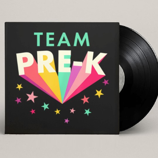 Team Pre K Teacher Back To School Custom Vinyl Record Sleeves