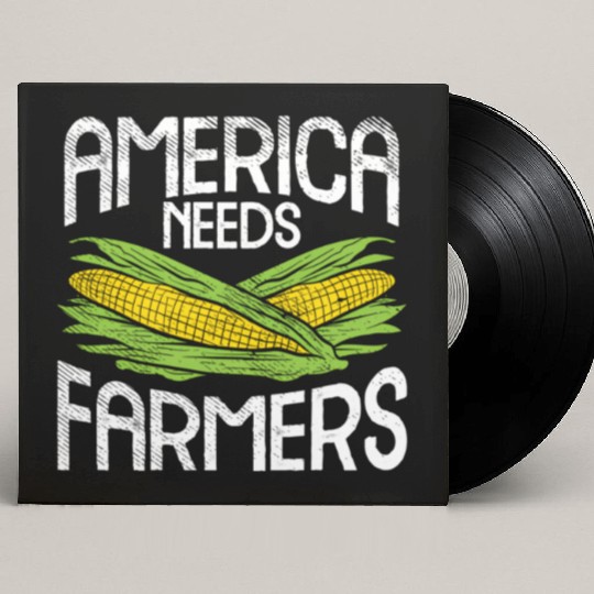 America Needs Farmers Agriculture Corn Farming Custom Vinyl Record Sleeves