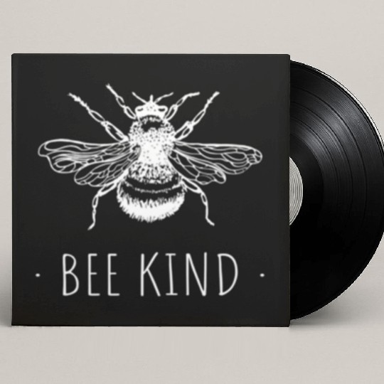 Bee Kind Summer Feminist Nature Be Kind Custom Vinyl Record Sleeves