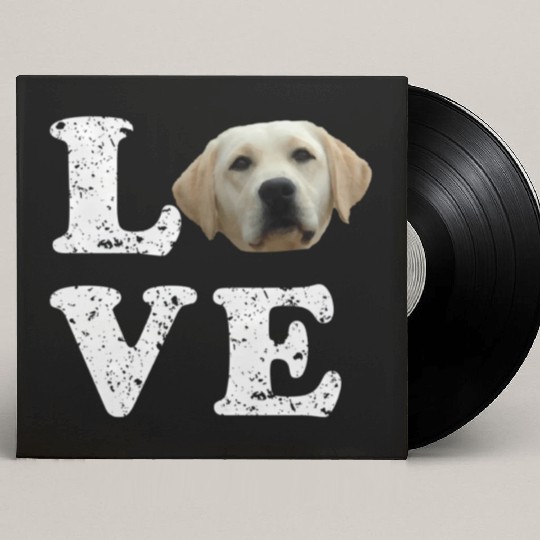 I Love My Yellow Lab Labrador Retriever Dog Custom Vinyl Record Sleeves
