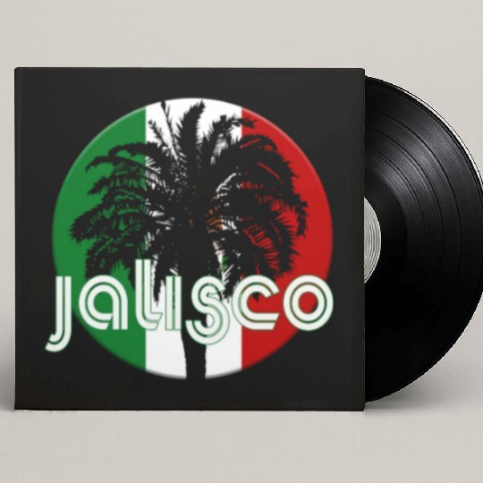 Jalisco Mexico Flag Native Palm Tree Mexican Custom Vinyl Record Sleeves