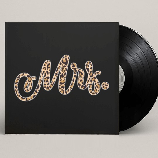 Bride Groom Mrs Leopard Print Wedding Custom Vinyl Record Sleeves