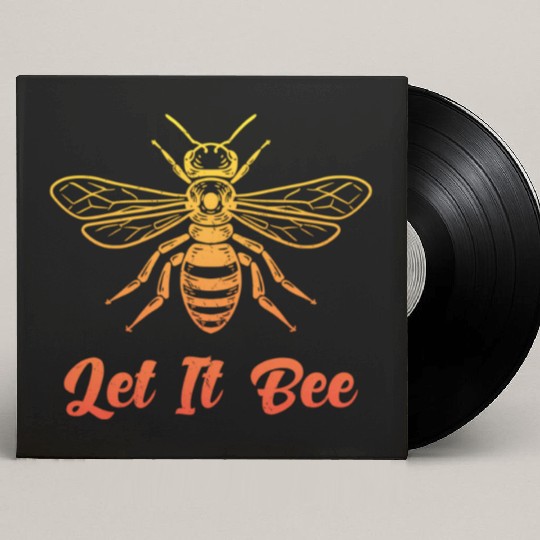 Beekepeer Let It Bee Beekepping Bumblebee Nature Custom Vinyl Record Sleeves
