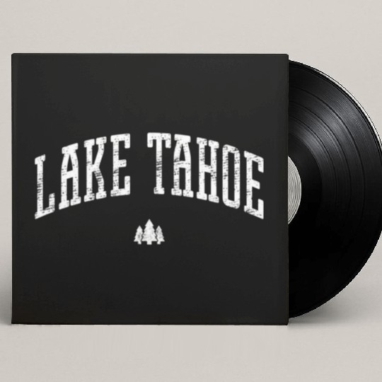 Lake Tahoe Tree Icon Custom Vinyl Record Sleeves
