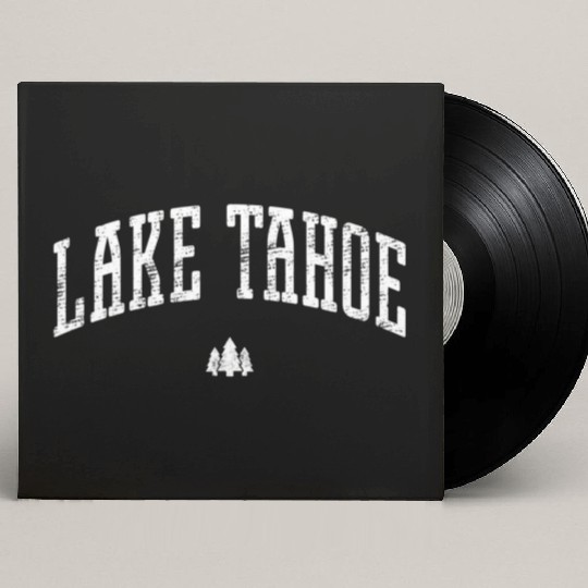 Lake Tahoe Tree Icon Custom Vinyl Record Sleeves