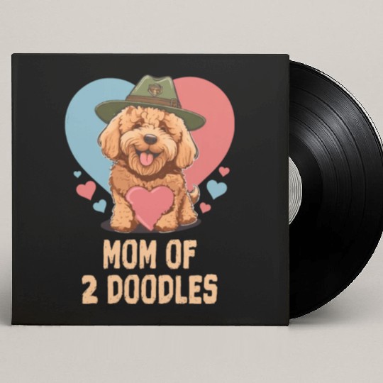 Mom Of Two Doodles Goldendoodle Dog Doodle Mama Custom Vinyl Record Sleeves