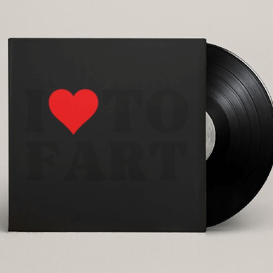 I Love To Fart Heart I Heart To Fart Sarcastic Custom Vinyl Record Sleeves