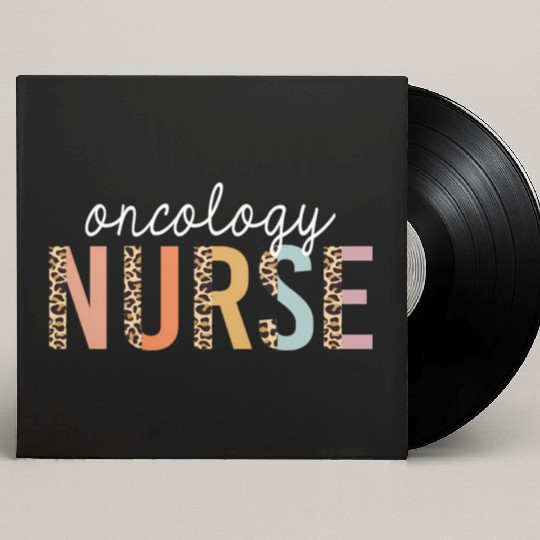 Oncology Nurse Leopard Print Nursing School Custom Vinyl Record Sleeves
