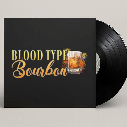 Blood Type Bourbon Cocktail Bartender Custom Vinyl Record Sleeves