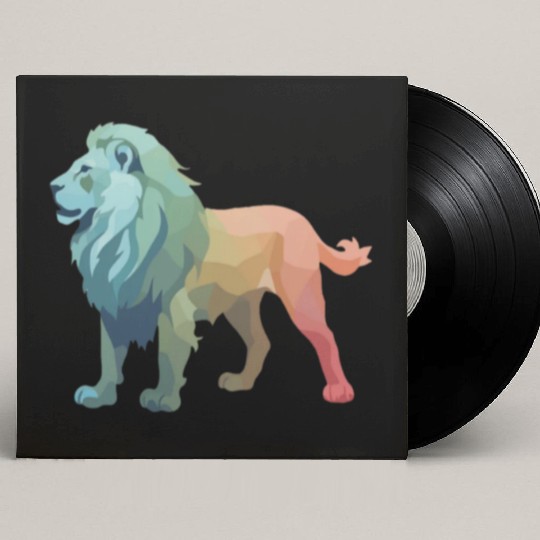 Lion silhouette Custom Vinyl Record Sleeves